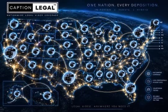 Nationwide legal-video network map connecting professional coverage across the United States