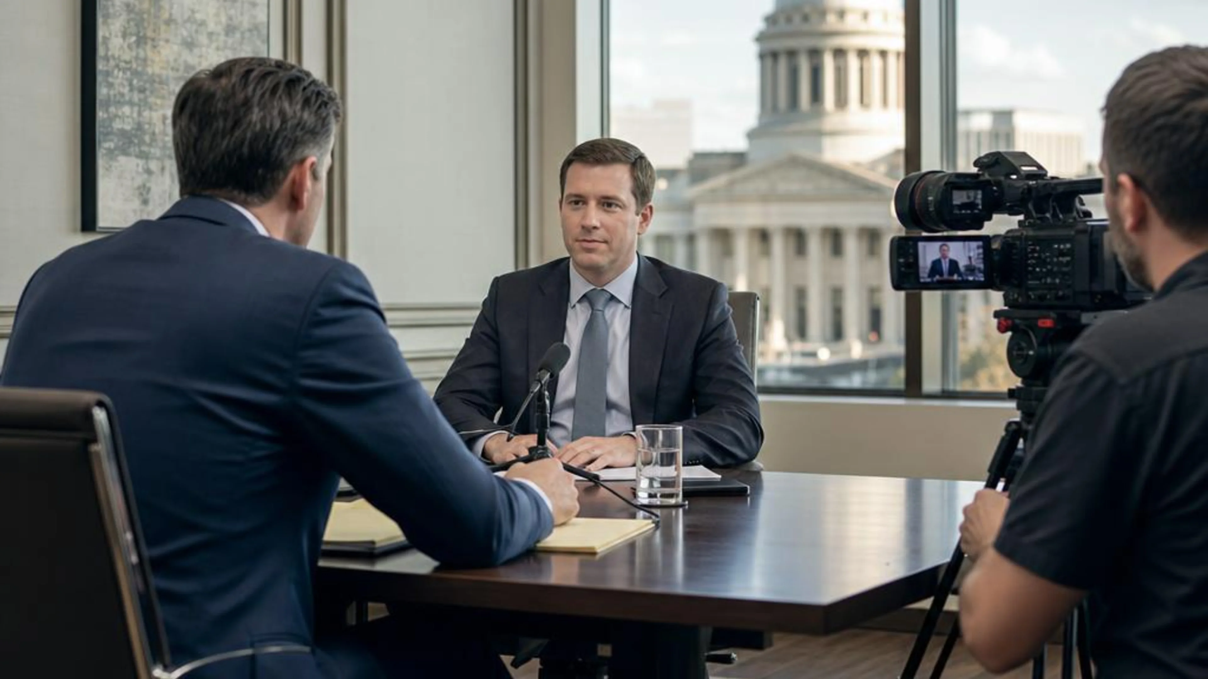 Videotaped deposition in Alabama with counsel questioning a witness while a professional legal video camera records the testimony