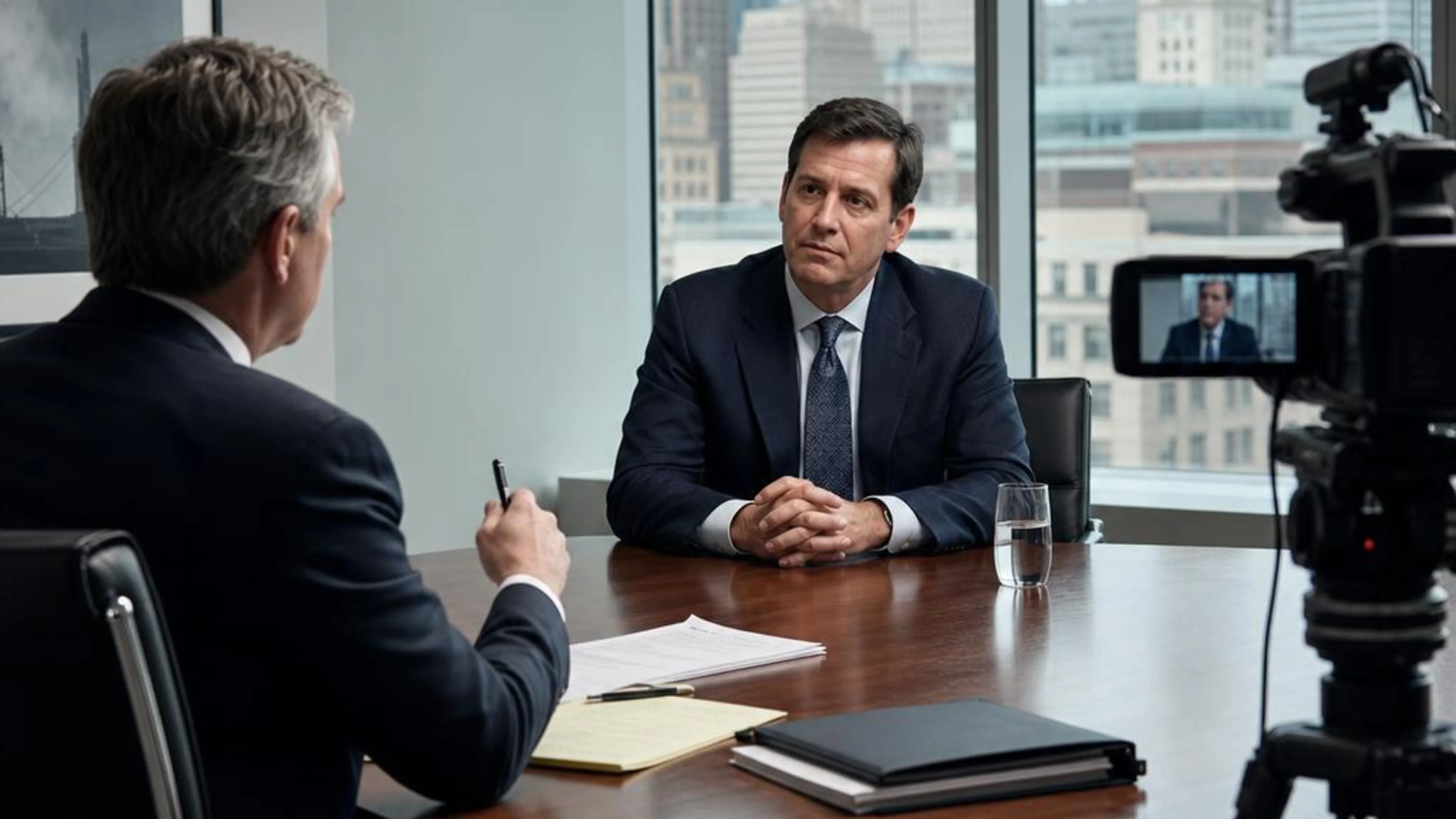 Videotaped deposition in Massachusetts with counsel questioning a witness while a professional legal video camera records the testimony
