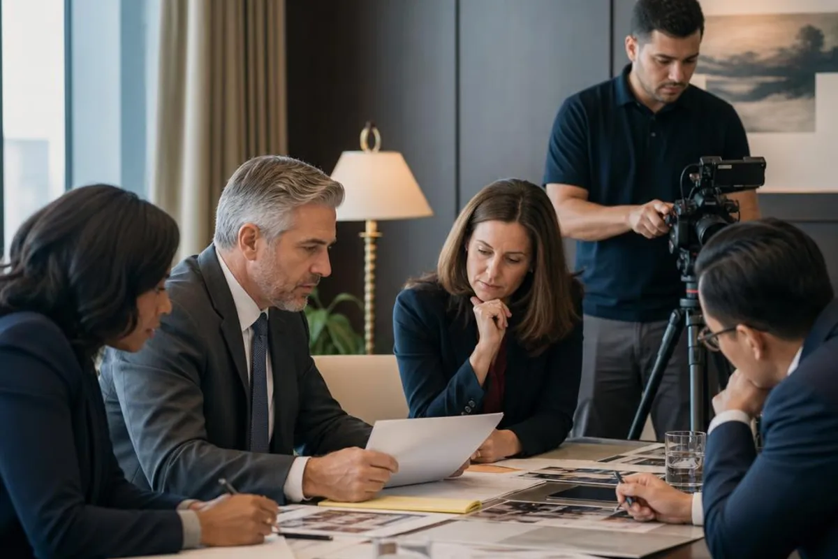 A legal video team supports a formal court proceeding in Fairfield, California.