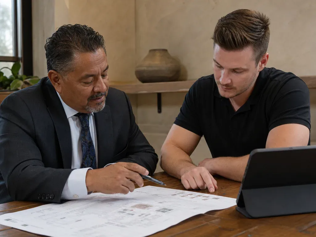 A trial technician reviews the exhibit sequence and presentation files for the next court session in San Luis Obispo, California.