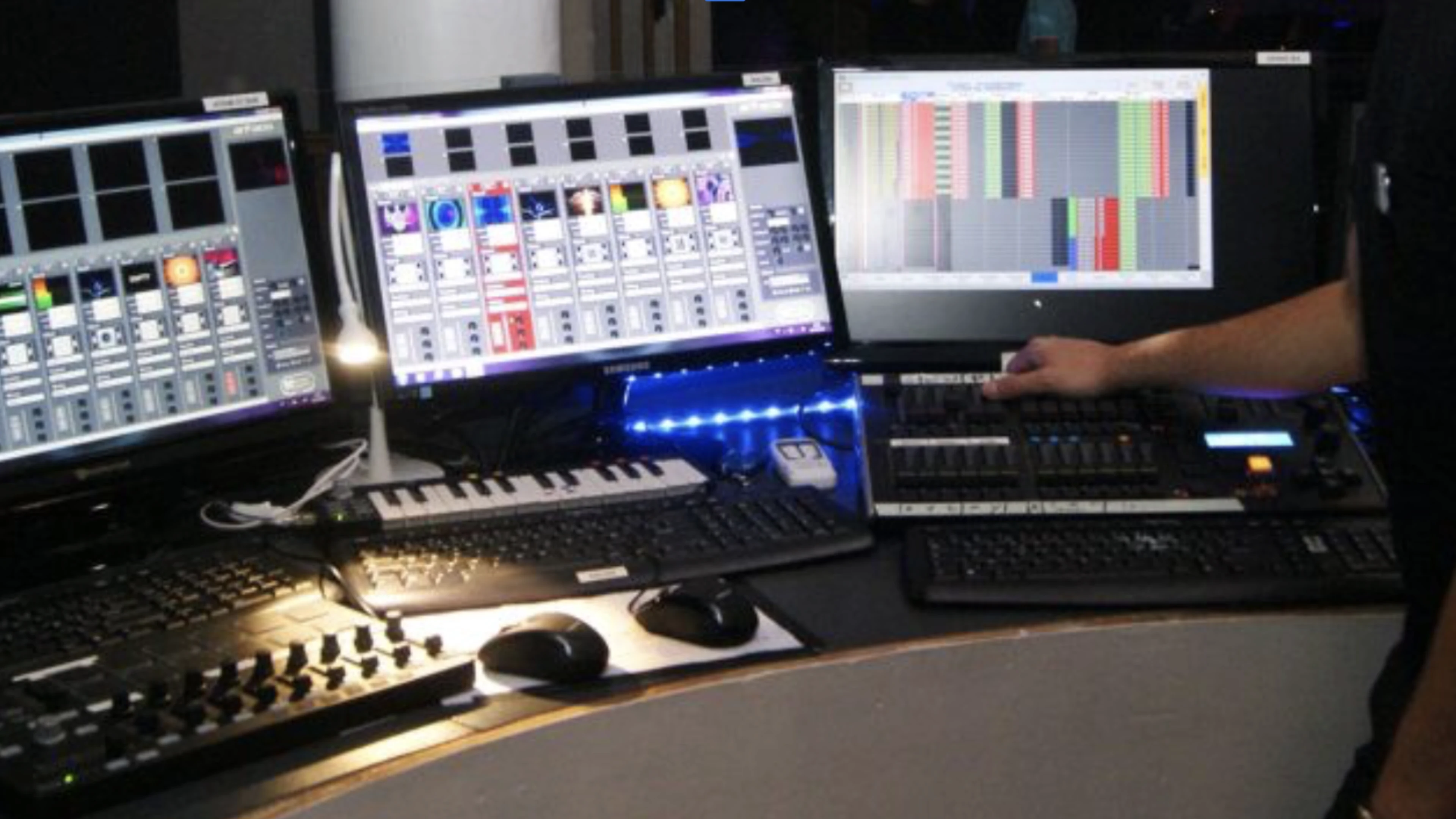 Multi-monitor legal video editing workstation